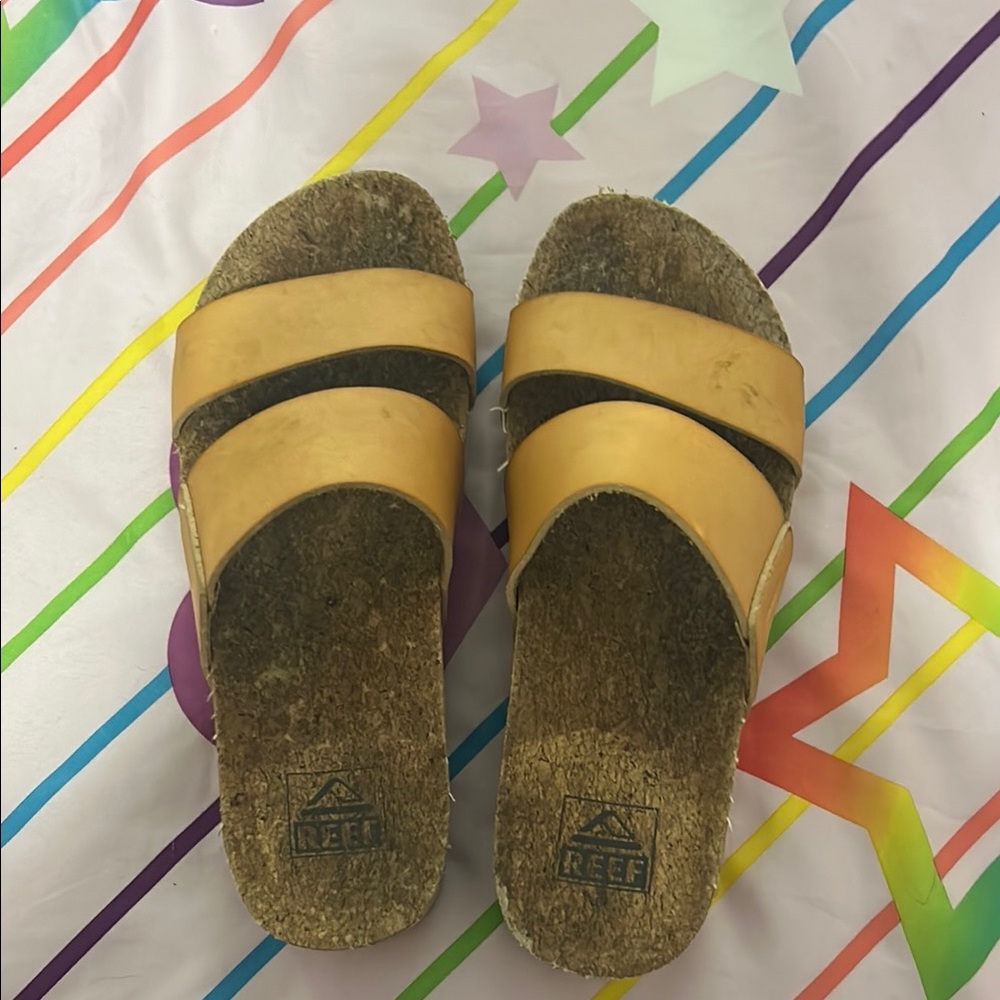 Reef Mustard Slide Sandals